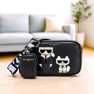 BRAND NEW - Karl Lagerfeld Paris Maybelle Camera Crossbody Bag, Multi Combo ❤️